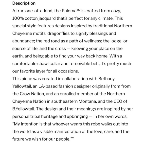 Faherty X B Yellowtail Paloma Duster Sweater Coat Hoodie Western Bohemian Small - Picture 14 of 17